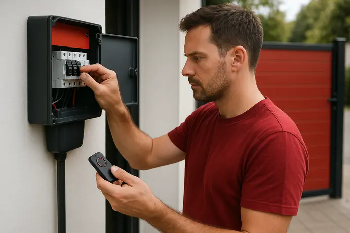 אבחון עצמאי של תקלות בשער חשמלי