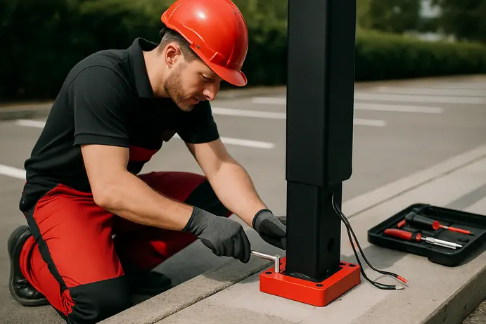 תהליך התקנה מקצועי של מחסום חשמלי