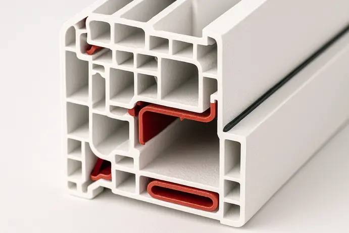 מבנה פנימי של דלת PVC עסקית