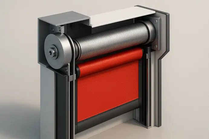 מבנה פיזיקלי וחומרי בנייה של דלתות מהירות PVC