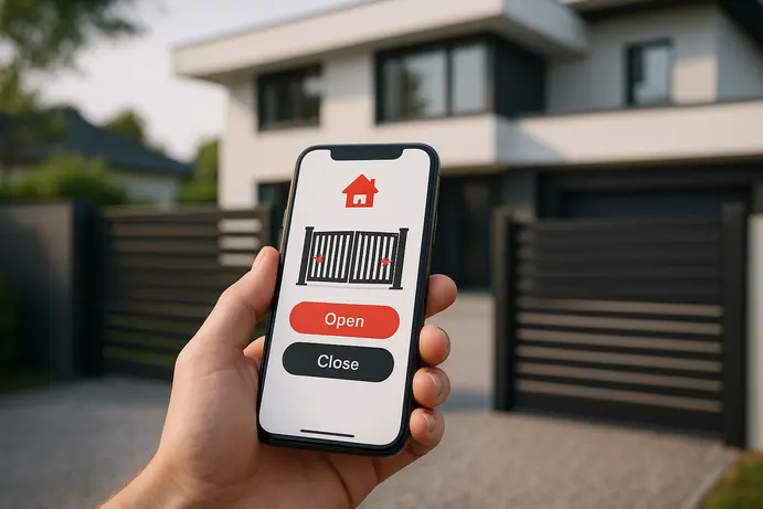 שער אוטומטי משולב עם מערכות מתקדמות