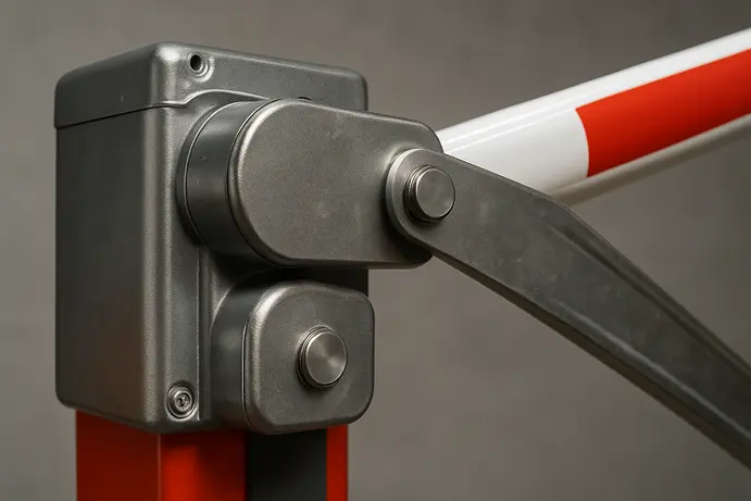 איור המציג את מנגנון הפעולה הפנימי של מחסום זרוע