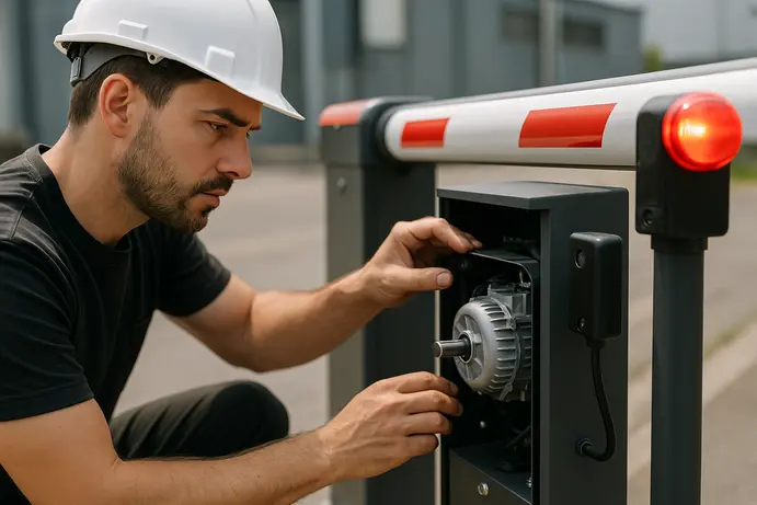 איור המציג דרישות בטיחות ותקינה למחסומי זרוע