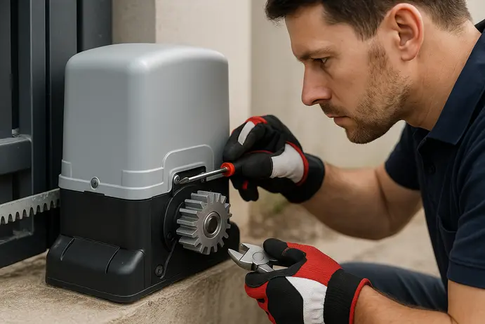 בדיקת מנוע של שער חשמלי