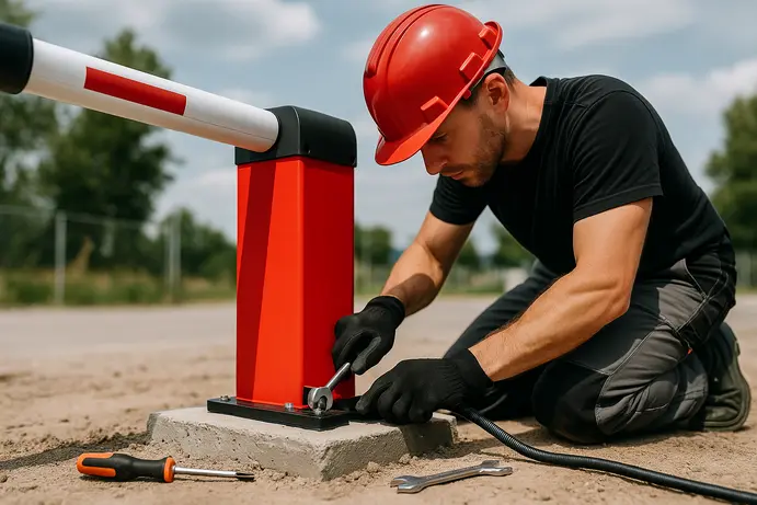 תהליך התקנה מהירה של מחסום חשמלי