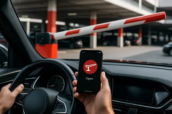 מחסום חכם עם שליטה מהטלפון הנייד