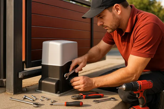 התקנה מקצועית של מנוע לשער חשמלי