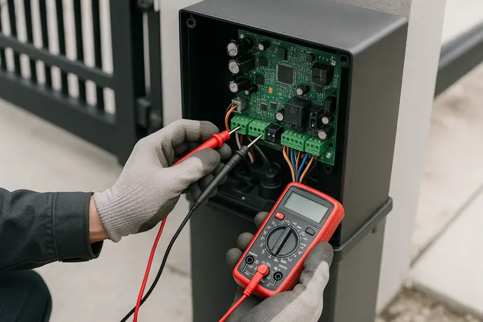 טכנאי שערים מוסמך מבצע בדיקה