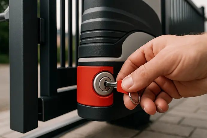 מנגנון שחרור חירום לשערים חשמליים