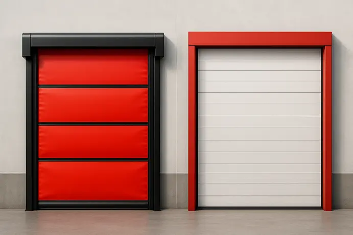 השוואה בין דלתות מהירות PVC לדלתות מסורתיות