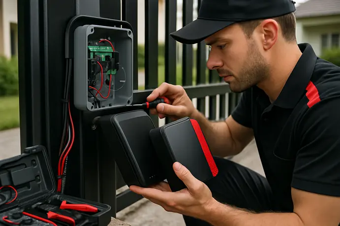 תהליך התקנה מקצועית של מערכת שליטה בשער מהטלפון