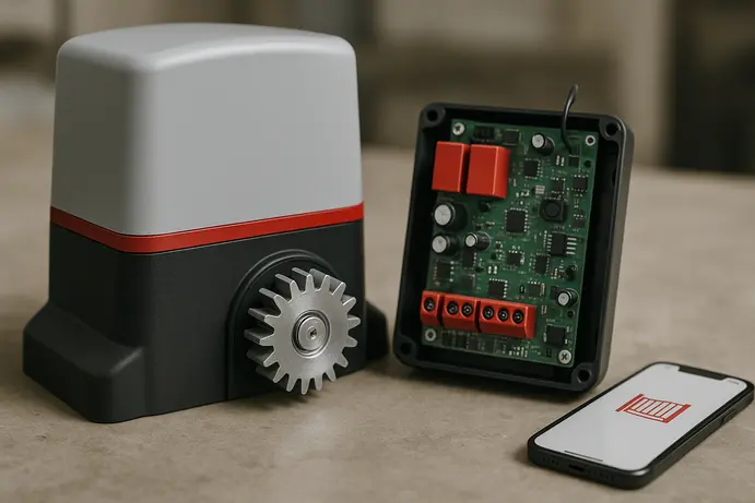 רכיבי מערכת שליטה חכמה בשער מהטלפון