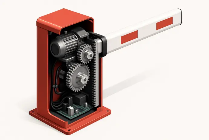 מחסום זרוע חשמלי בפעולה