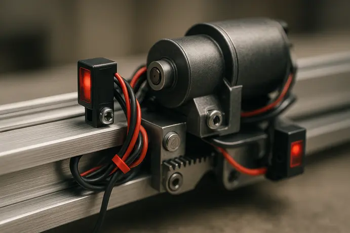 מנגנון פנימי של דלת חשמלית אוטומטית