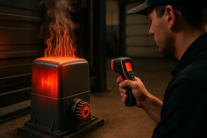 מנוע שער חשמלי שהתחמם