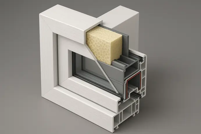 מבנה טכני של דלתות פי וי סי לעסקים