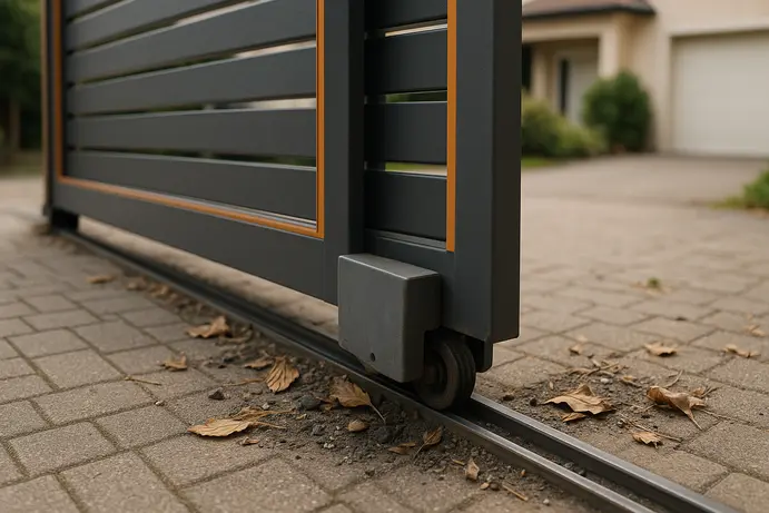 שער חשמלי תקוע באמצע הדרך