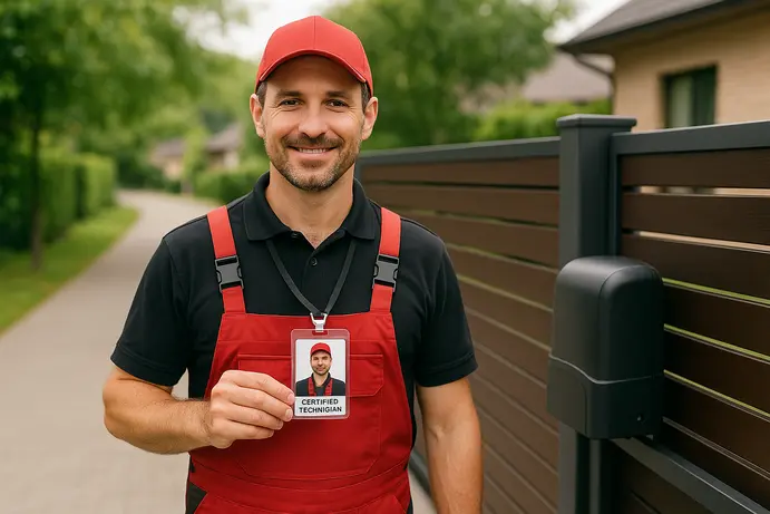 טכנאי מוסמך בודק שער חשמלי