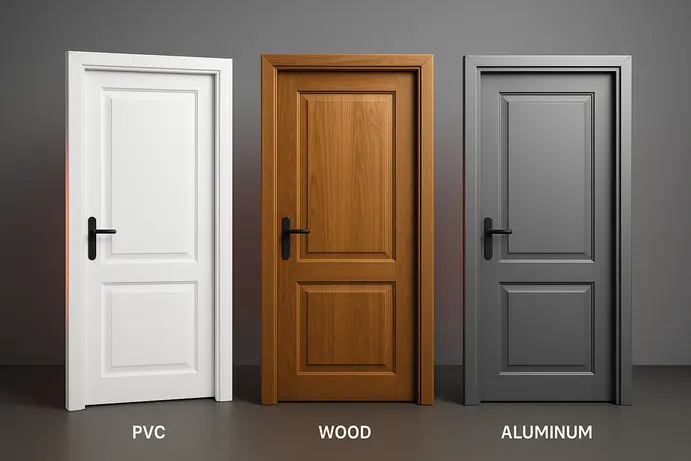 השוואת דלתות PVC לחומרים אחרים
