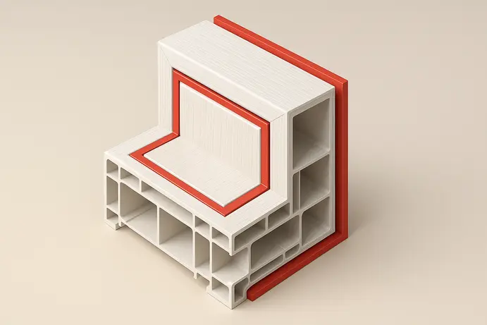 מבנה פנימי של דלת PVC