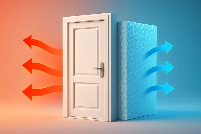 בידוד תרמי בדלת PVC