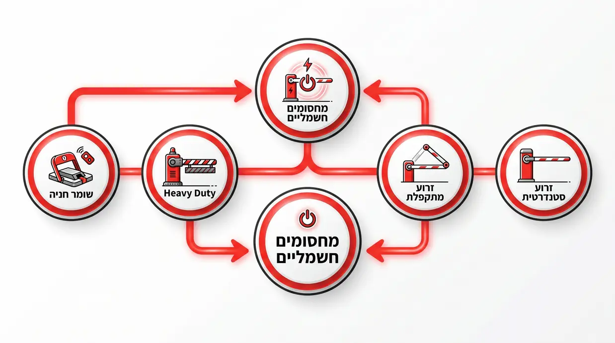 מפת מושגים המציגה את סוגי המחסומים החשמליים השונים