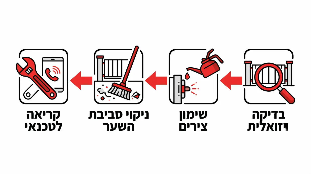 תרשים תהליך תחזוקה לשער חשמלי